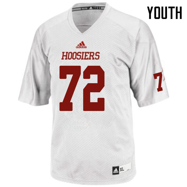 Youth #72 Simon Stepaniak Indiana Hoosiers College Football Jerseys Sale-White